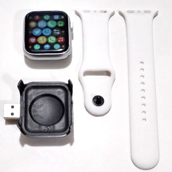 Smartwatch with White Band - Picture 1 of 10
